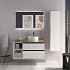 Mueble de baño sobre encimera Bequia Plus Metal suspendido 2 cajones 2 huecos blanco mate de Salgar